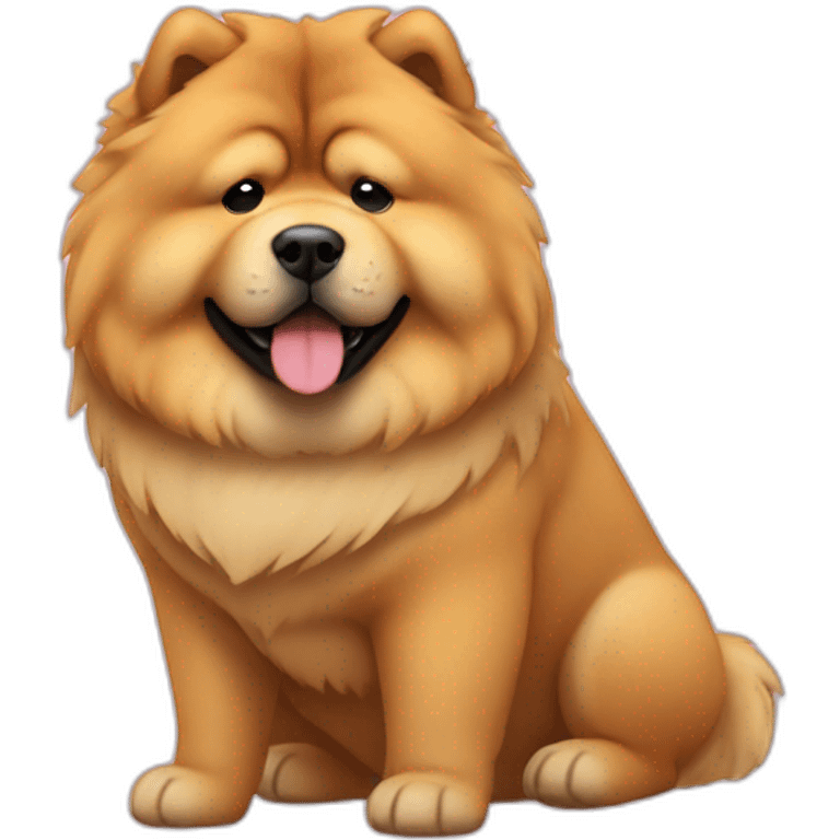 Chow chow wearing suite emoji