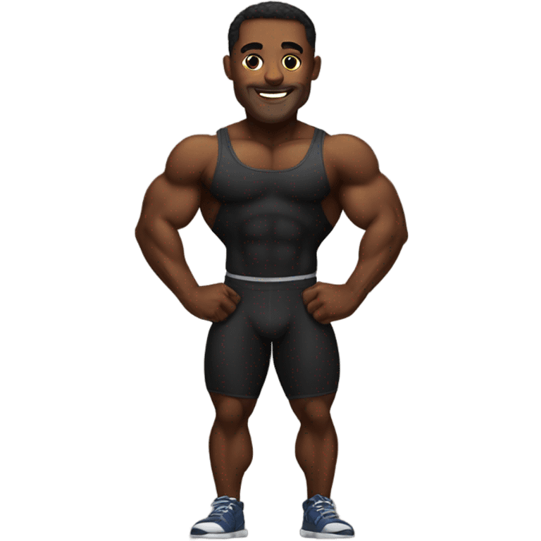 Black body builder emoji