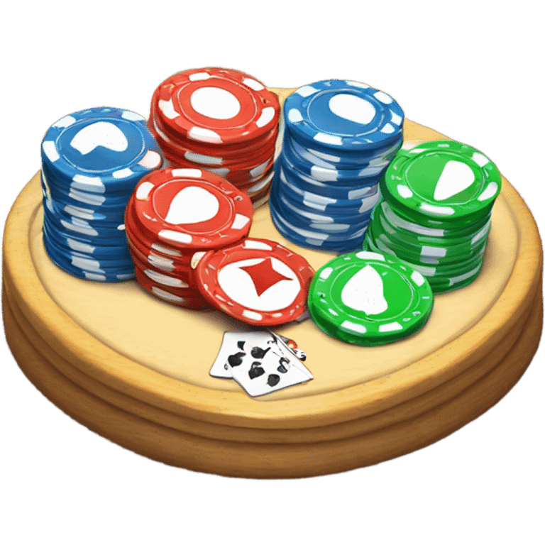 Poker chips being shuffled emoji