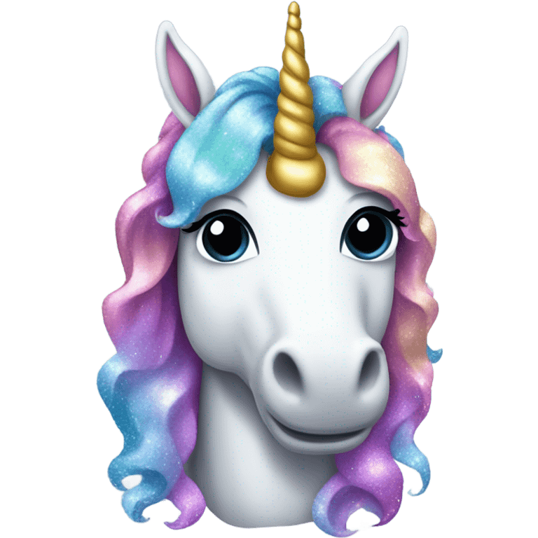 Glittery unicorn  emoji