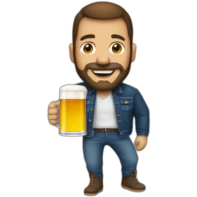 Jean luc mélancheon avec une bière emoji