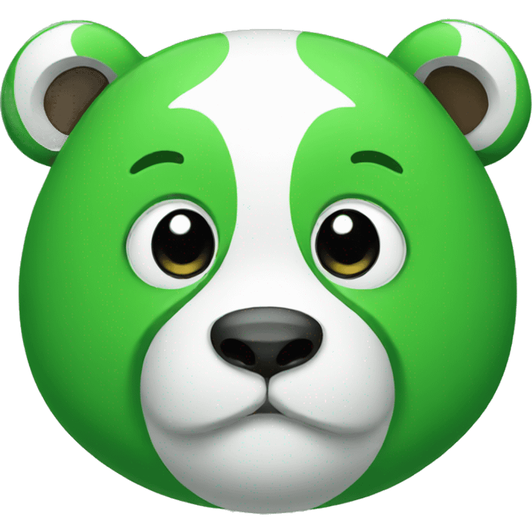 Green panda emoji