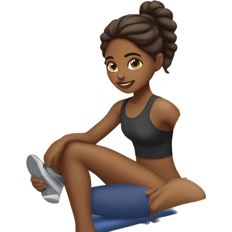 Brown girl in the gym emoji