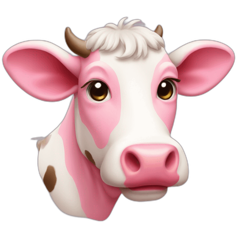 Cow pink emoji