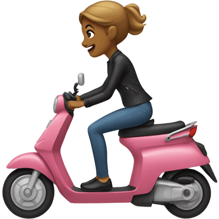 a women on electric scooter emoji