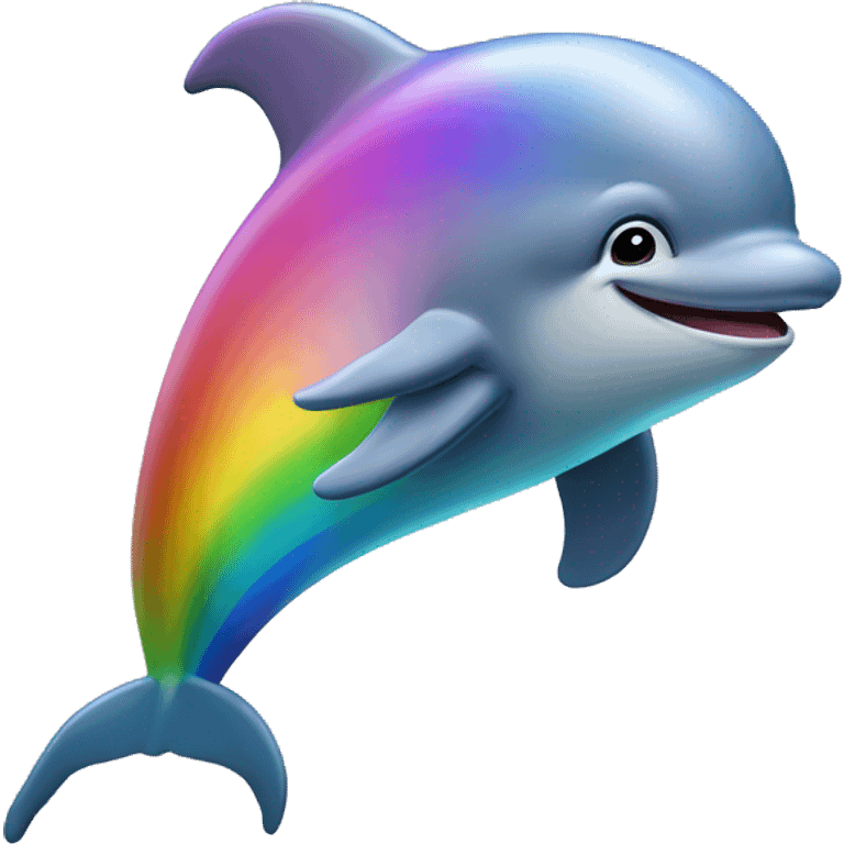 Delfin springt über Regenbogen  emoji