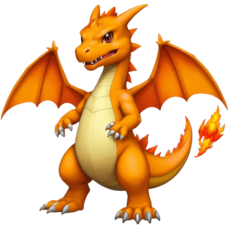 Cool edgy Agumon-Charizard-Digimon, full body  emoji