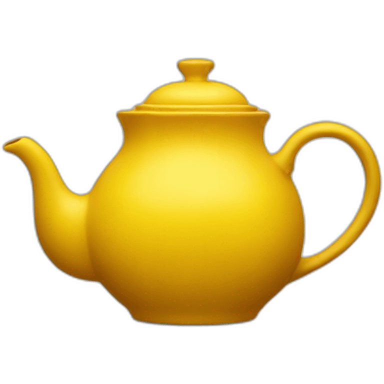 A yellow teapot with burnt bottom emoji