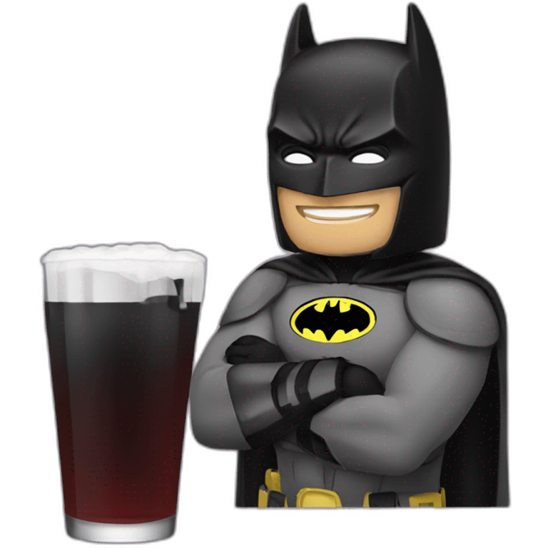 Batman drinking alcohol emoji