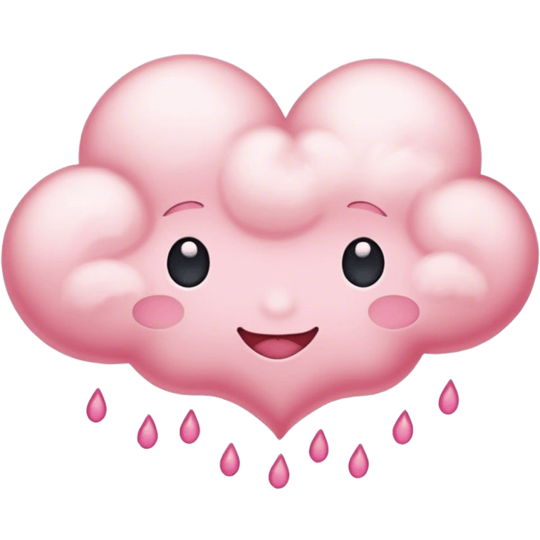 pink heart + cloud emoji