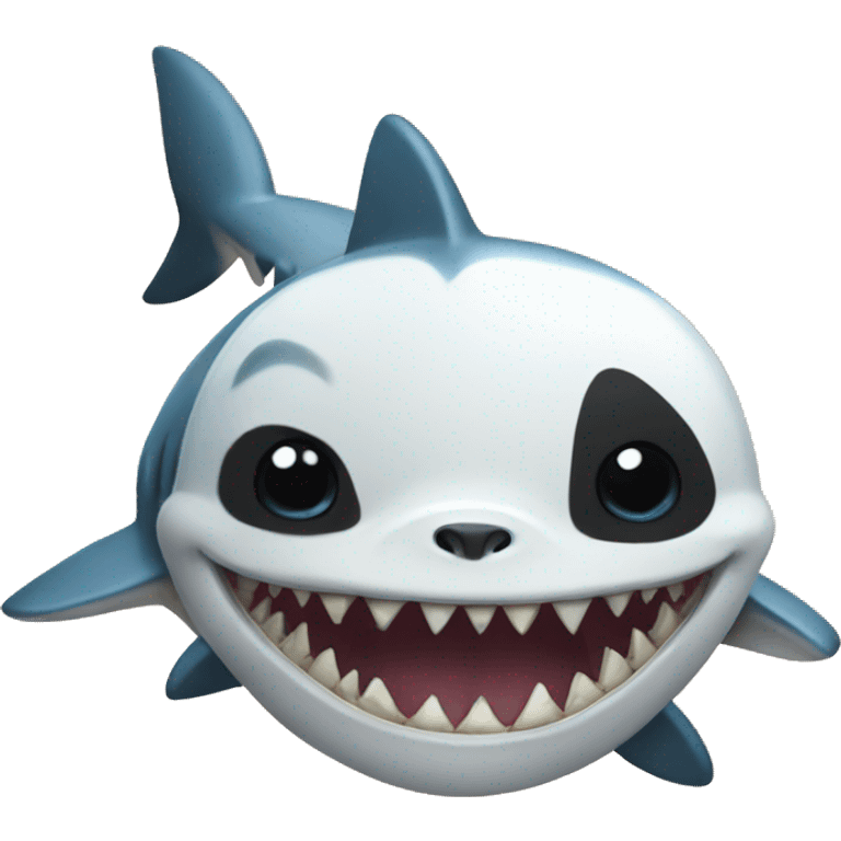 Shark eating panda emoji