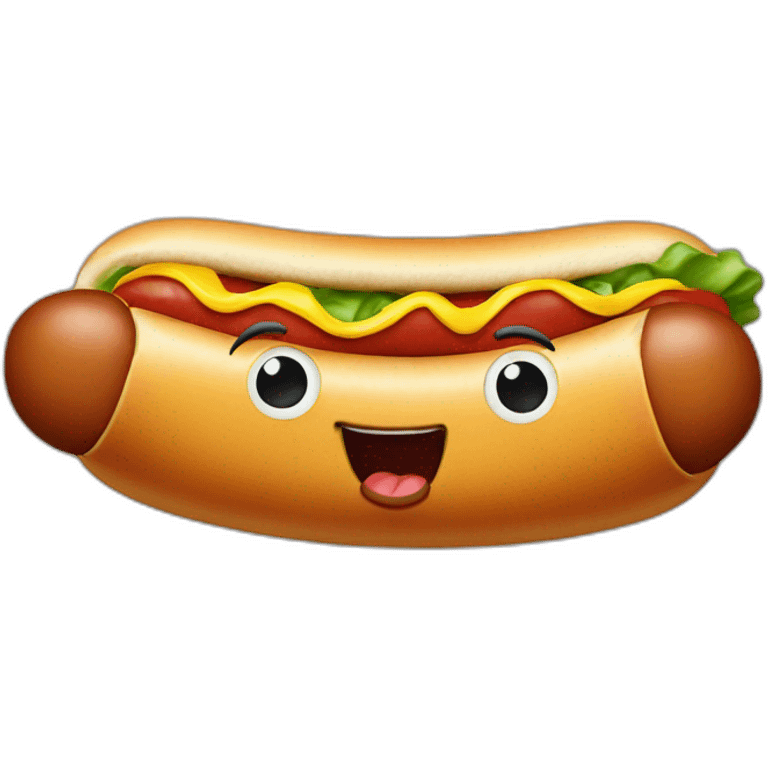 dancing hot dog emoji