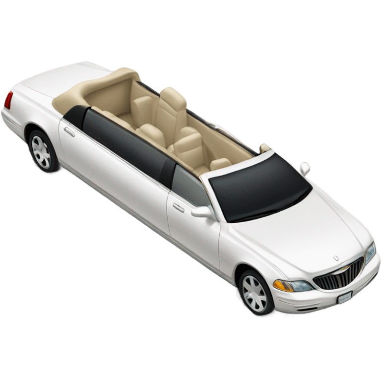 White convertible limousine emoji