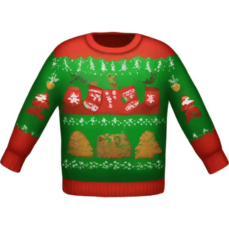 Ugly Christmas sweater emoji