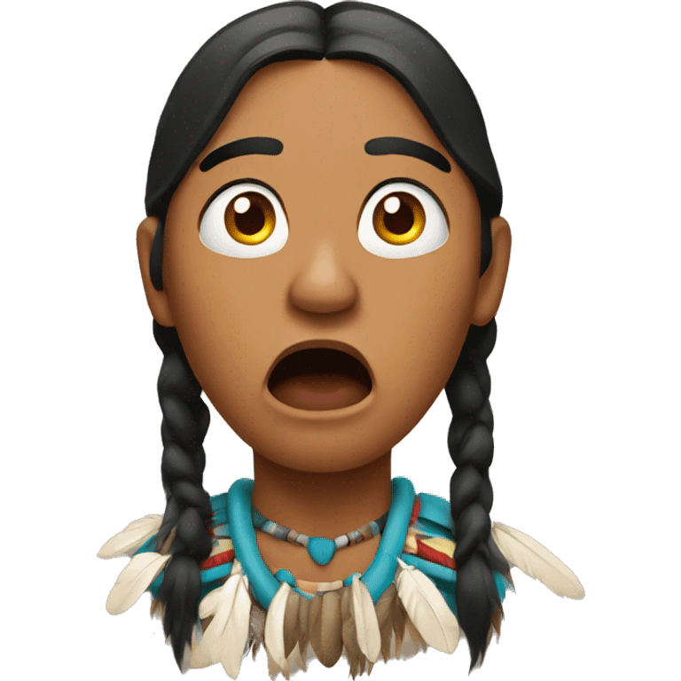 Native American shocked emoji