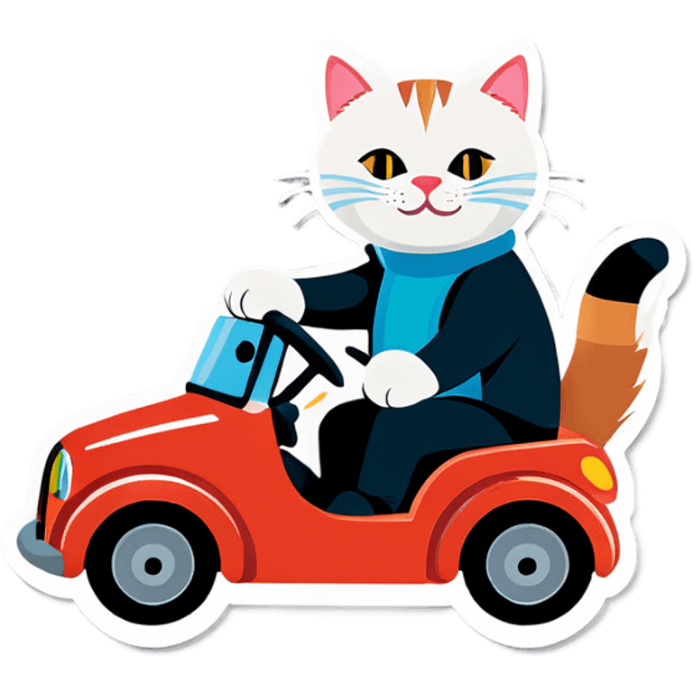 Cat driving  emoji