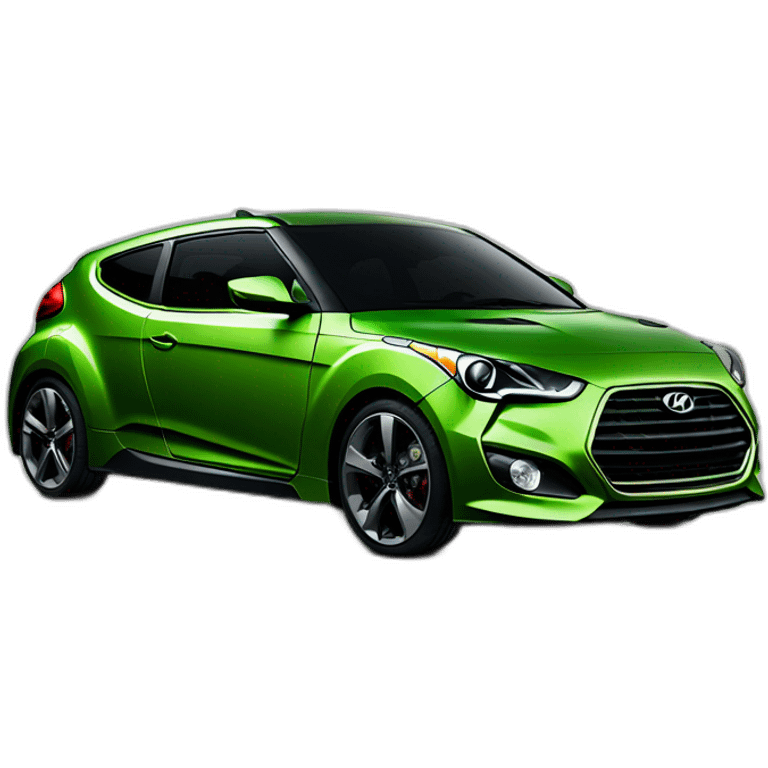 Hyundai veloster black and green emoji