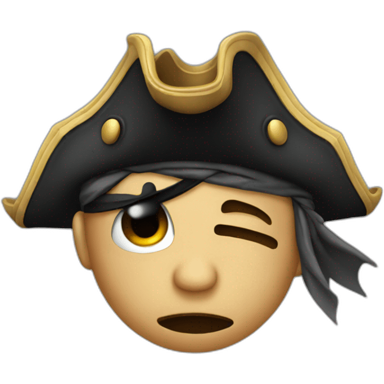 pirate Face Holding Back Tears emoji