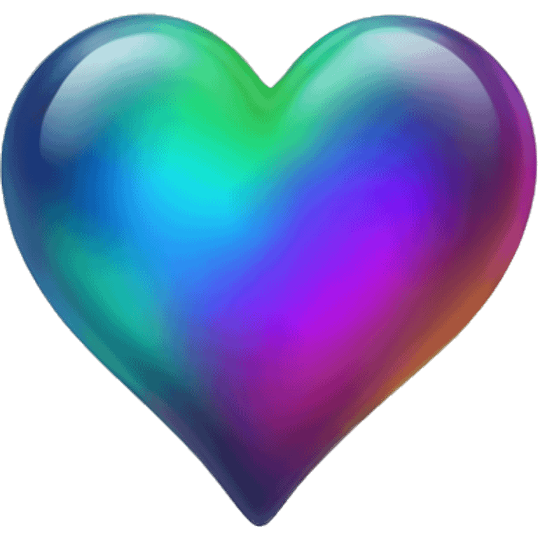 Multi color vitrail heart emoji