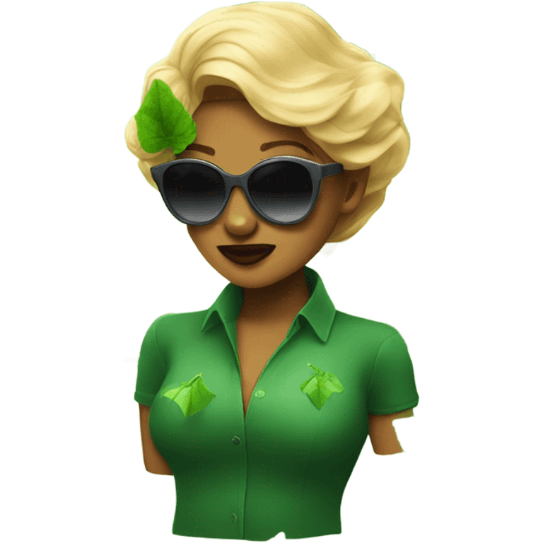 Poison ivy wearing sunglasses  emoji