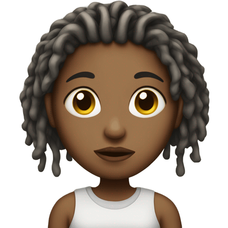 Sick girl with locs  emoji