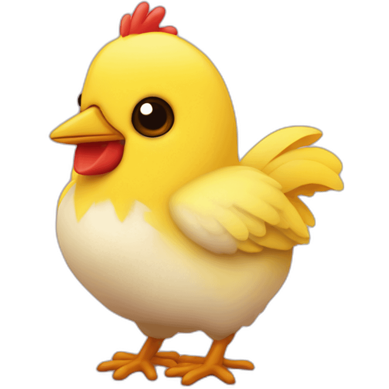 conejito rosado, pollito amarillo emoji