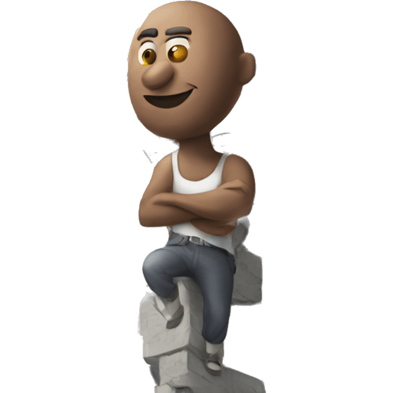 Man on top on building  emoji