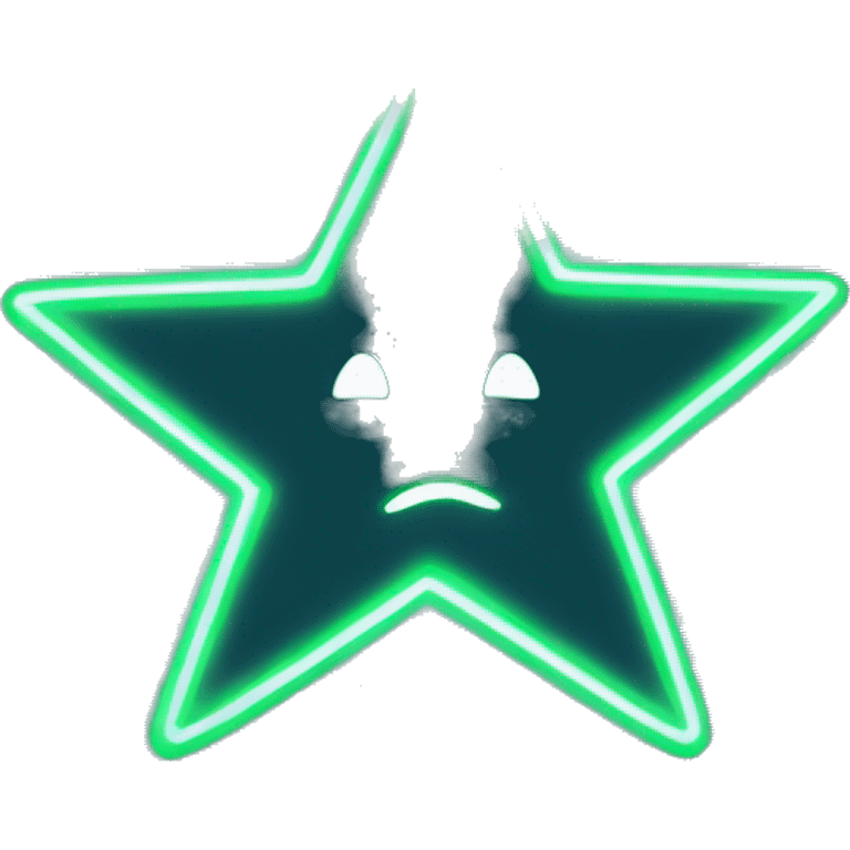 A Star made by Plantium green neon emoji