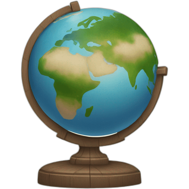 globe with an island on the top emoji