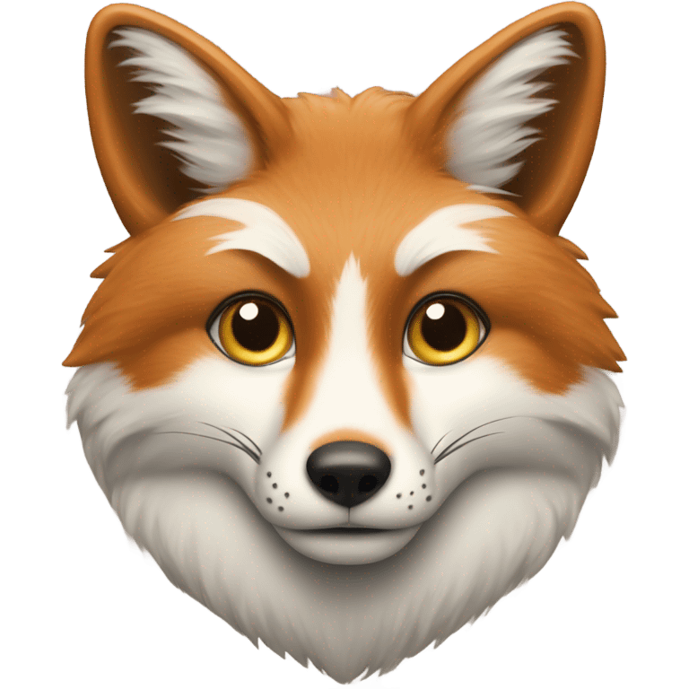 fox with white star around its left eye emoji