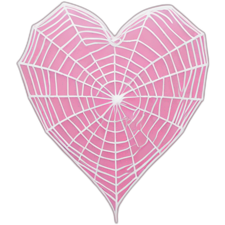 pink heart in a white spiderweb  emoji