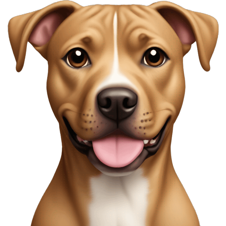 Brown pit bull Labrador mix emoji