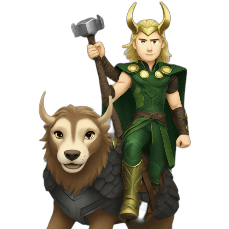 loki riding thor emoji