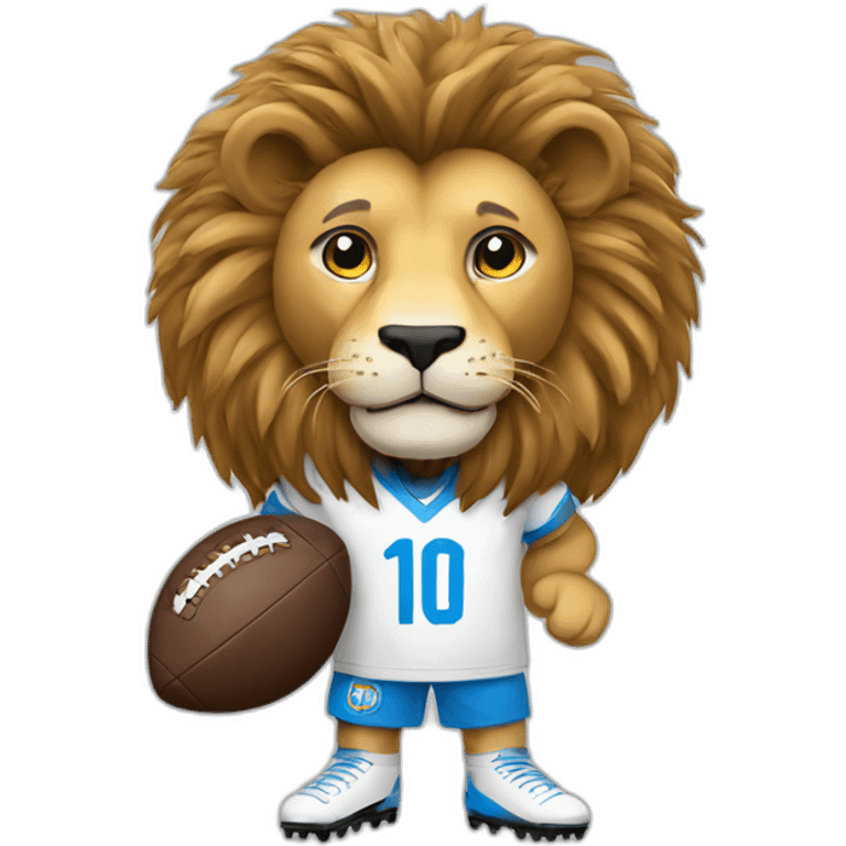 un lion en tenue de football emoji