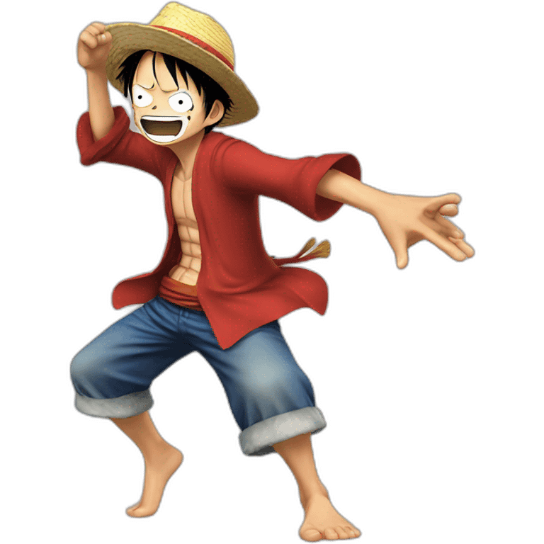 Luffy dab emoji