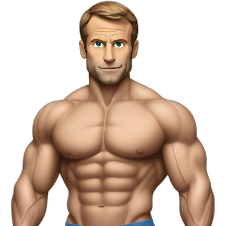 Macron bodybuilding emoji