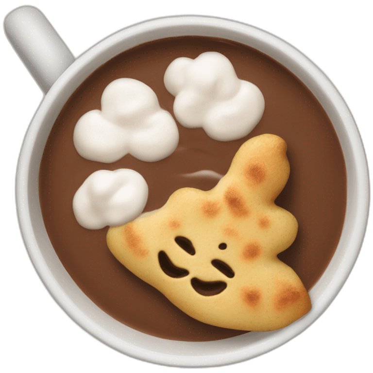 Pupusa wand hot chocolate emoji