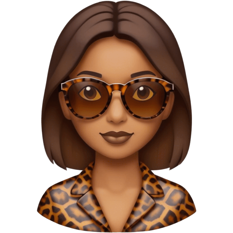 Brown sun glasses women’s tortoise shell emoji