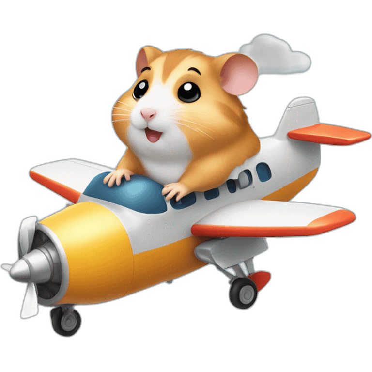 hamster riding plane emoji