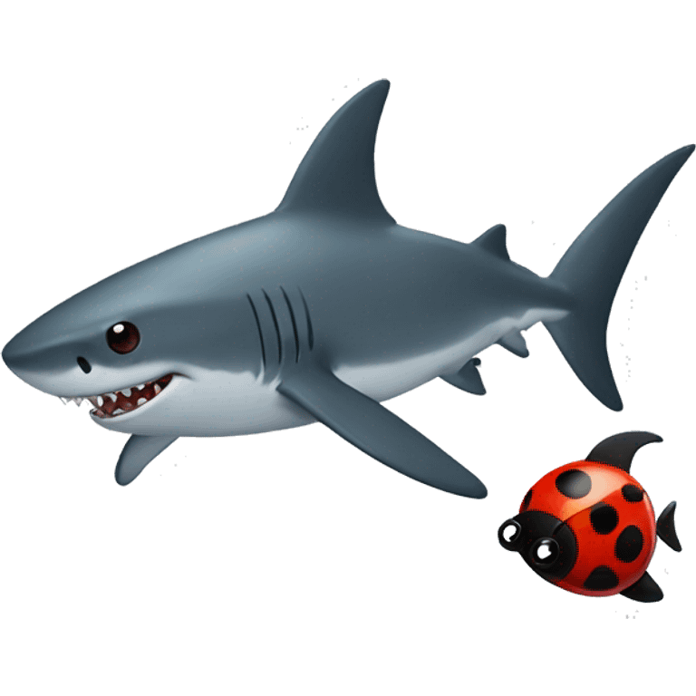 Shark and ladybug emoji