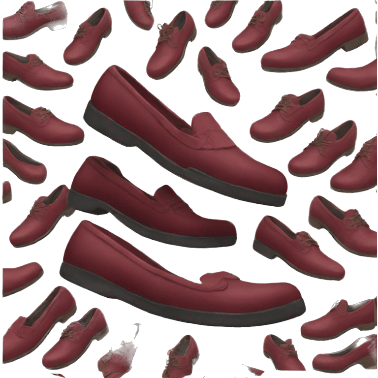 Burgundy shoes emoji