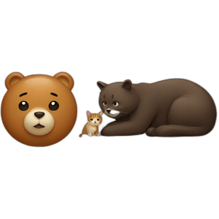 Bear with a cat emoji