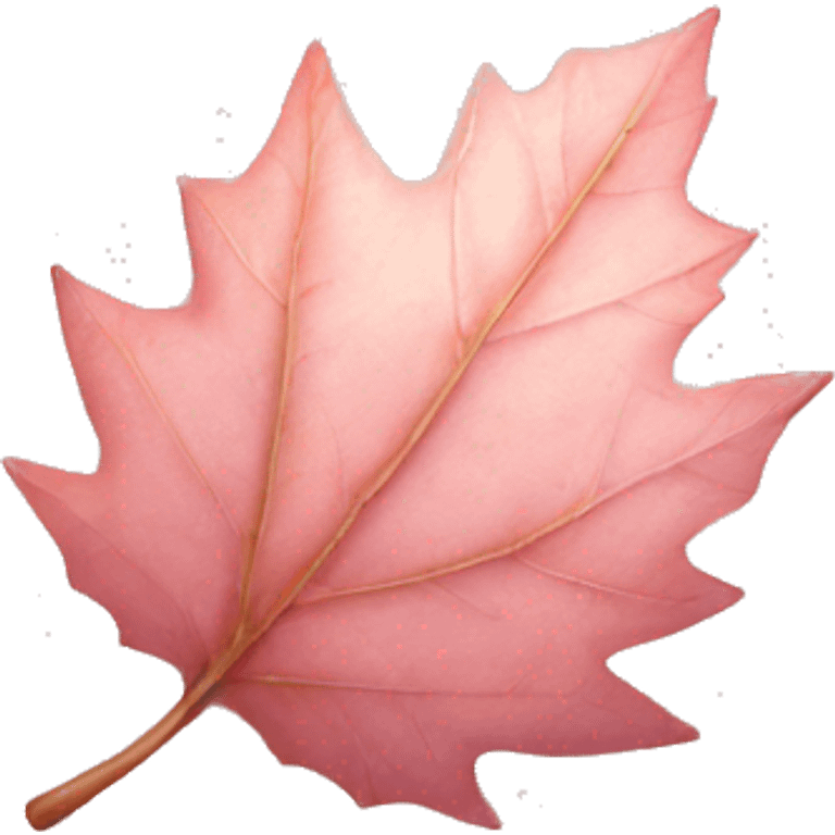 Light pink autumn leaf emoji