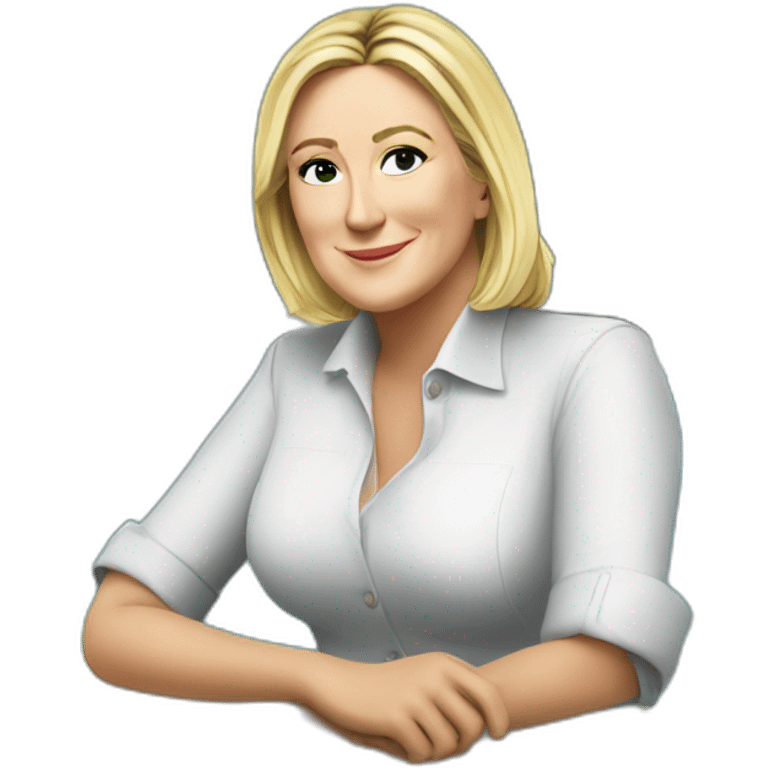 Marine le pen in pool emoji