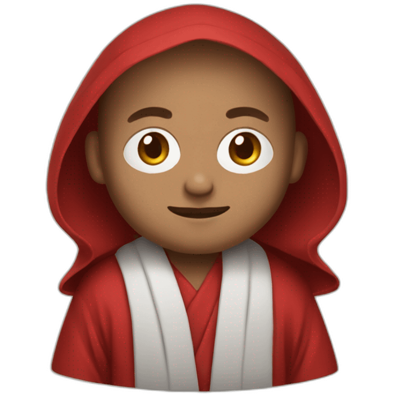 Monk in red bathrobe emoji