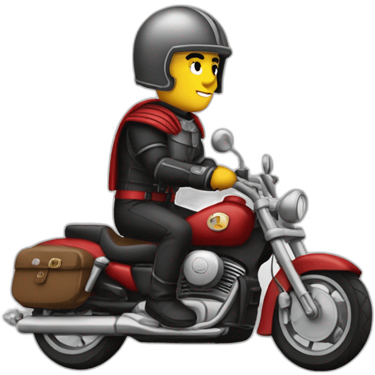 Chevalier qui est sur une moto emoji