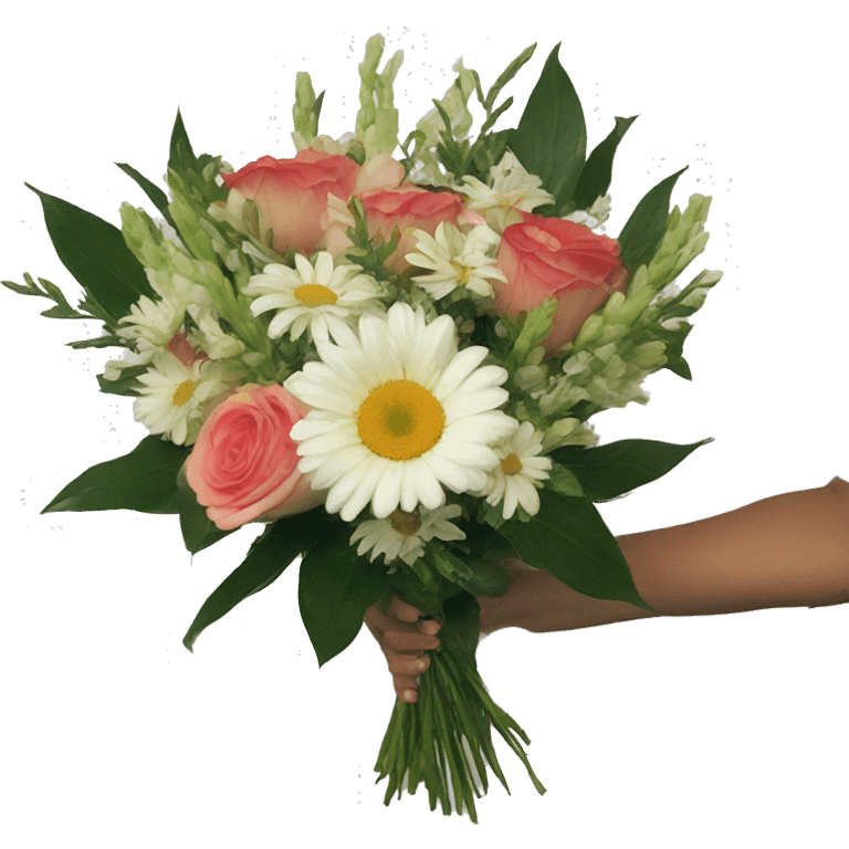 I send you this bouquet symbol of my love emoji