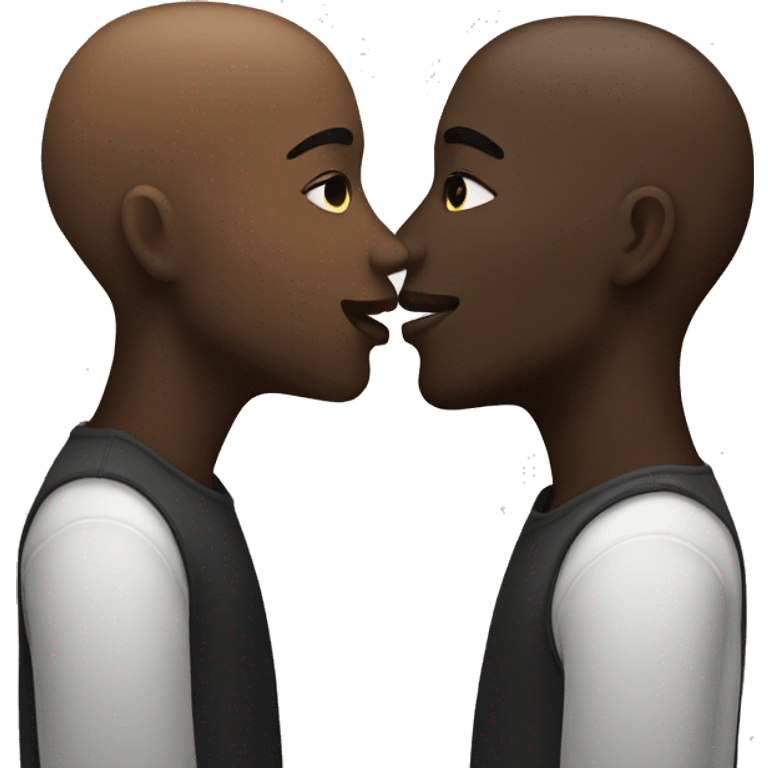 2 black people kissing emoji