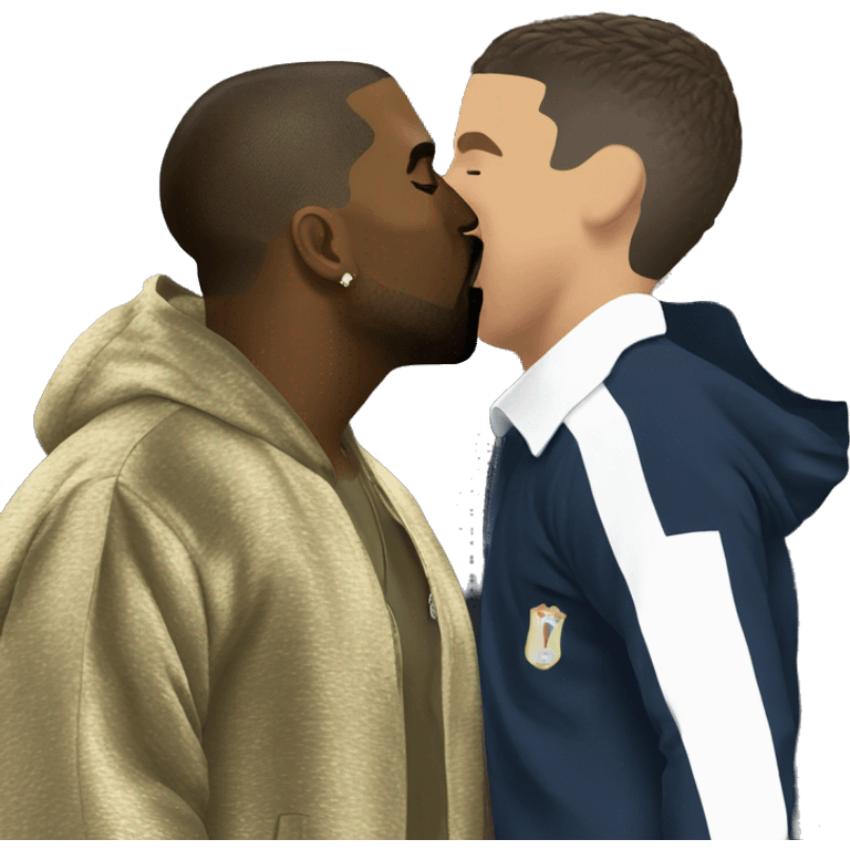 kanye kissing ronaldo emoji