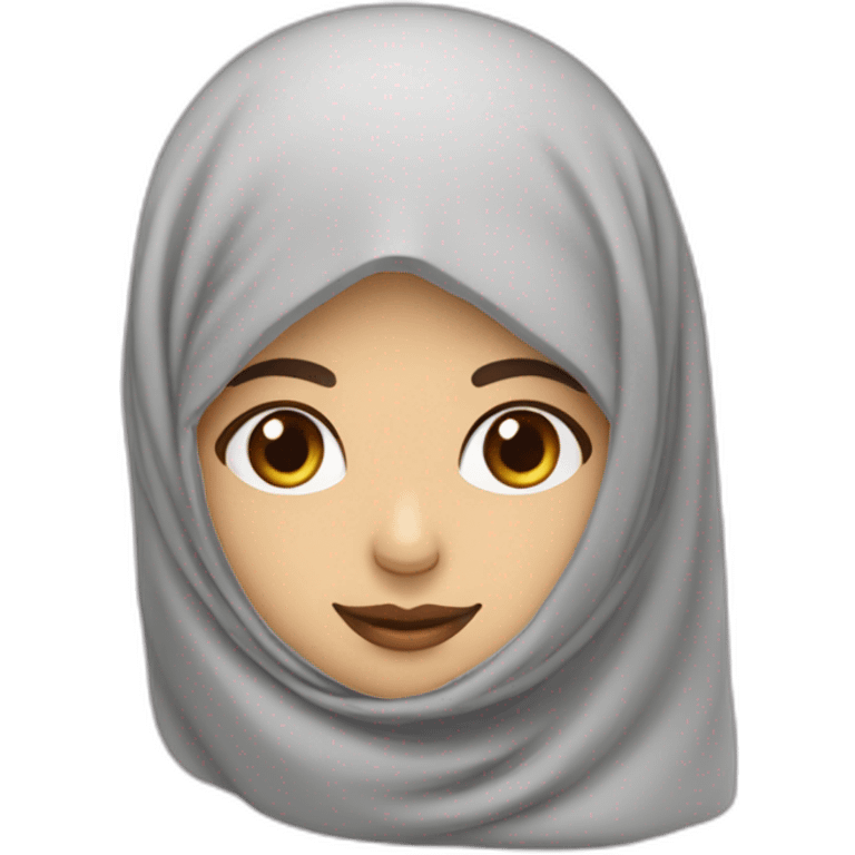 Mujer con hijab morena blanquita emoji